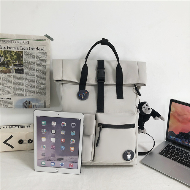 Plecak turystyczny DIEHE - nowoczesny i pojemny, wodoodporny nylonowy model dla kobiet i mężczyzn z wieloma kieszeniami na książki - Wianko - 3