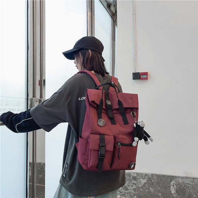 Plecak turystyczny DIEHE - nowoczesny i pojemny, wodoodporny nylonowy model dla kobiet i mężczyzn z wieloma kieszeniami na książki - Wianko - 12