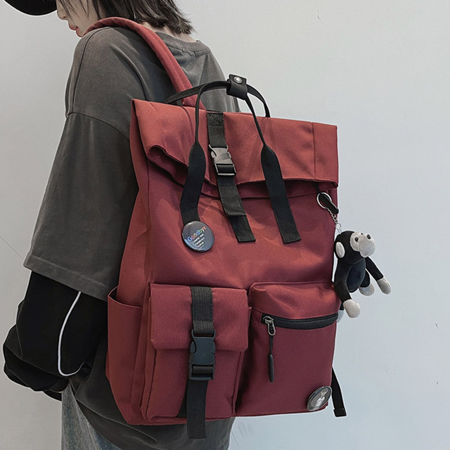 Plecak turystyczny DIEHE - nowoczesny i pojemny, wodoodporny nylonowy model dla kobiet i mężczyzn z wieloma kieszeniami na książki - Wianko - 15