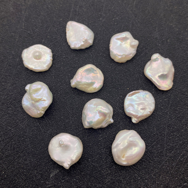 Wysokiej jakości naturalne słodkowodne barokowe perły - luźne koraliki 12x15mm do tworzenia biżuterii - Wianko - 2