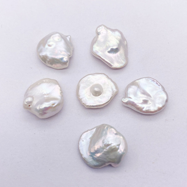Wysokiej jakości naturalne słodkowodne barokowe perły - luźne koraliki 12x15mm do tworzenia biżuterii - Wianko - 7