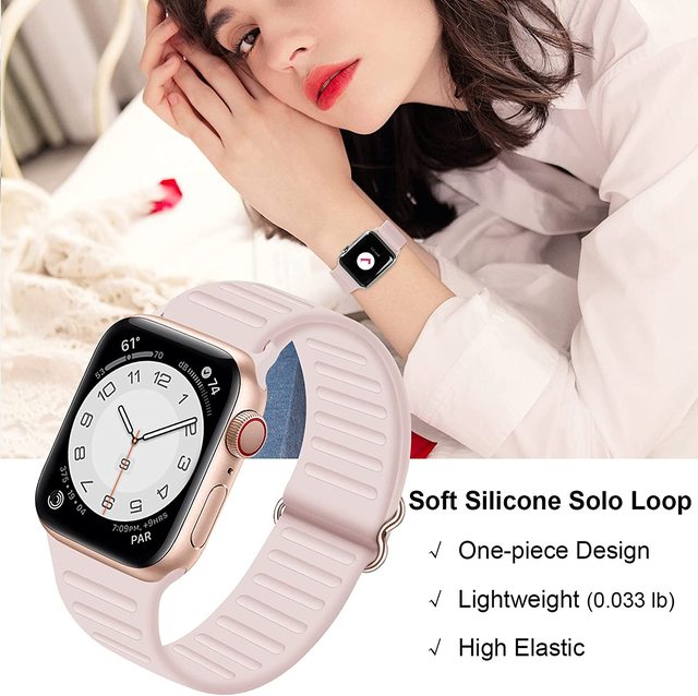 Regulowany elastyczny pasek sportowy Solo do Apple iWatch 44mm 38mm - silikonowy pasek stretch dla zegarka Apple 7-3 Se - Wianko - 3