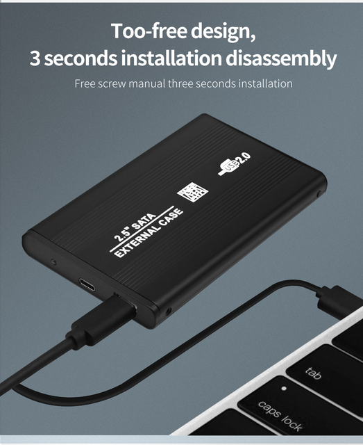 Obudowa HDD USB 3.0 do SSD 2.5, aluminiowa - Wianko - 18