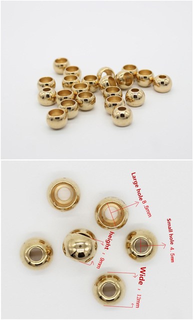 Złote, srebrne i brązowe metalowe stopery do tworzenia biżuterii - 20 sztuk - Wianko - 1