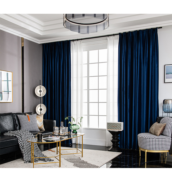 Aksamitne zasłony Blackout - minimalistyczny nowoczesny design w stylu jesieni do salonu i sypialni - Wianko - 25