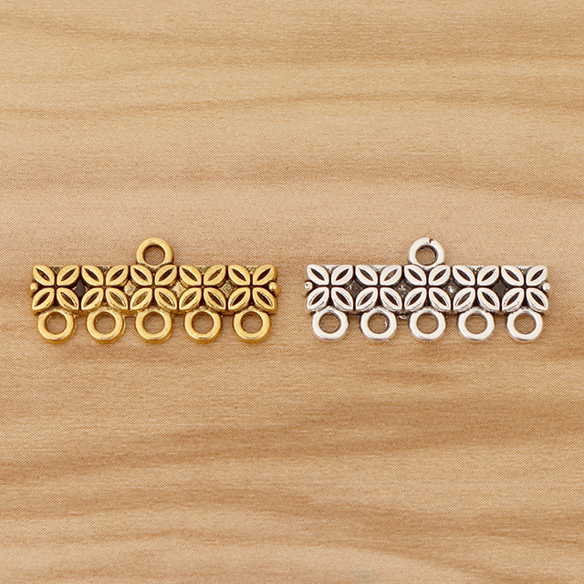Wisiorek Bails złoty/srebrny kolor 20 sztuk - elementy do kończenia naszyjników, bransoletek i charmsów koralikowych - Wianko - 1