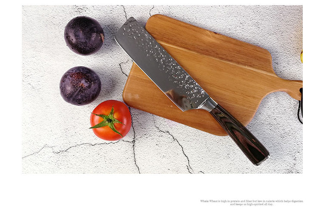 Nóż szefa kuchni Liang Da 7 cali, ostry tasak do krojenia, stal nierdzewna, ergonomiczny, japoński Santoku - Wianko - 11