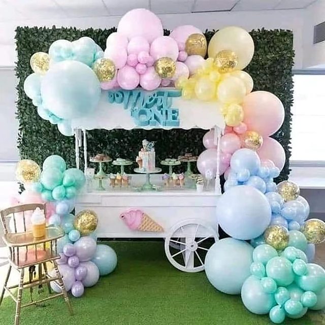 Balonowy girlanda łukowa w pastelowych kolorach - 148 sztuk, idealna dekoracja na Baby Shower, urodziny i inne romantyczne okazje - Wianko - 2