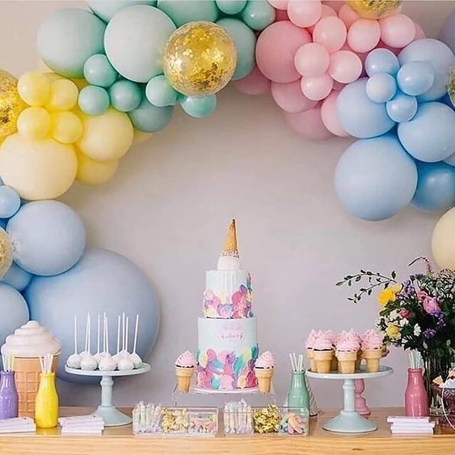 Balonowy girlanda łukowa w pastelowych kolorach - 148 sztuk, idealna dekoracja na Baby Shower, urodziny i inne romantyczne okazje - Wianko - 6