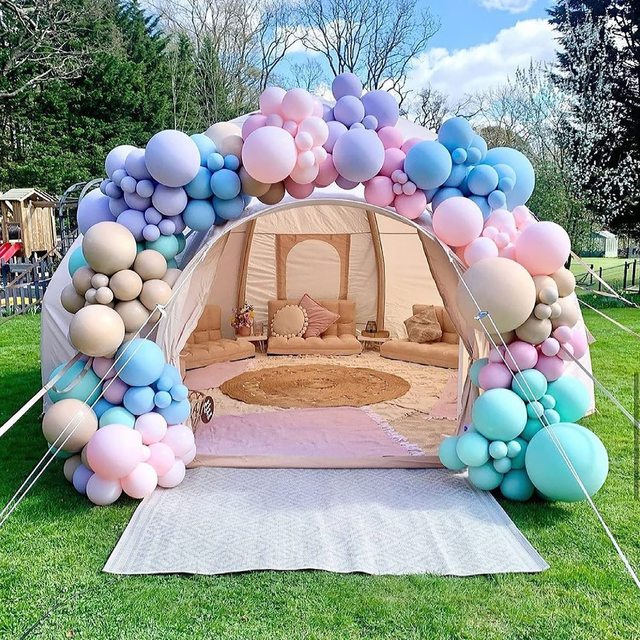 Balonowy girlanda łukowa w pastelowych kolorach - 148 sztuk, idealna dekoracja na Baby Shower, urodziny i inne romantyczne okazje - Wianko - 5