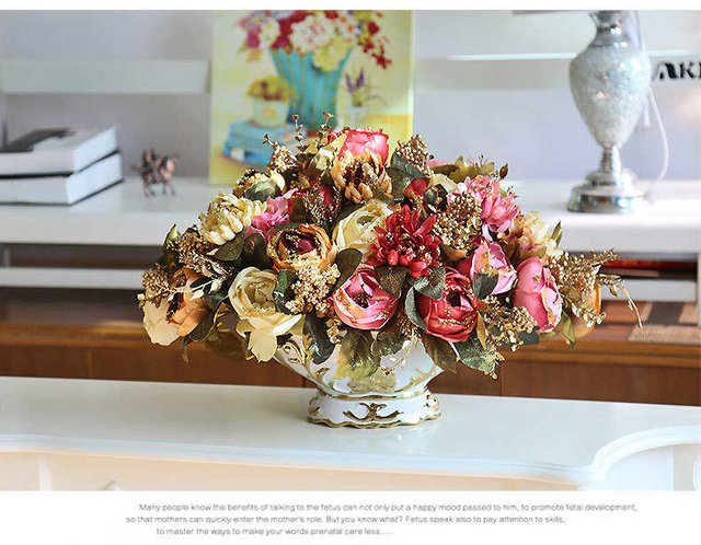 Złote Casa - Nowoczesne dekoracyjne wazon na kwiaty - Wianko - 37