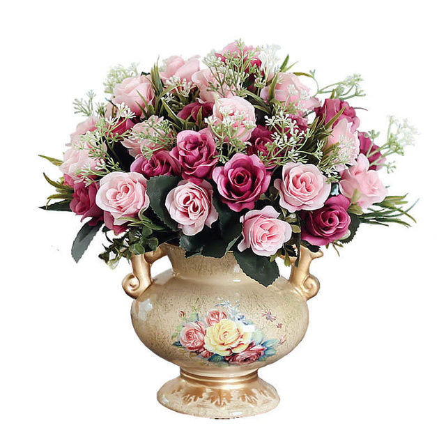 Złote Casa - Nowoczesne dekoracyjne wazon na kwiaty - Wianko - 24