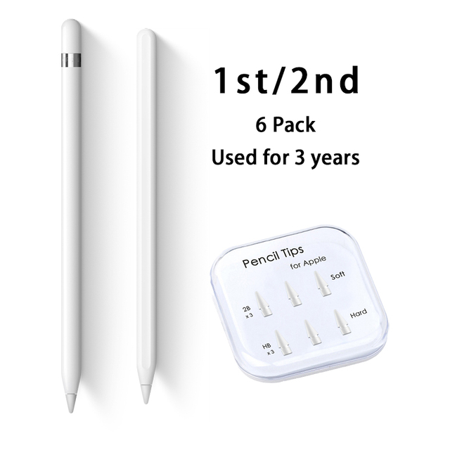 Rysik z wymienną stalówką do Apple Pencil 1st / 2nd Gen, zestaw 6/12/18 sztuk, miękka i twarda końcówka, kompatybilny z iPadem - Wianko - 10