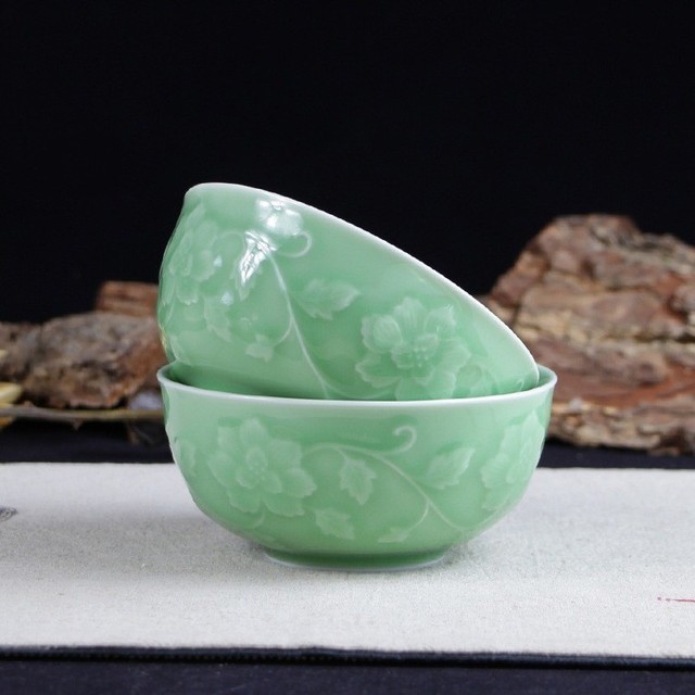Miseczka ceramiczna na herbatę Teaware Celadon miseczka na makaron zastawa stołowa - Wianko - 1