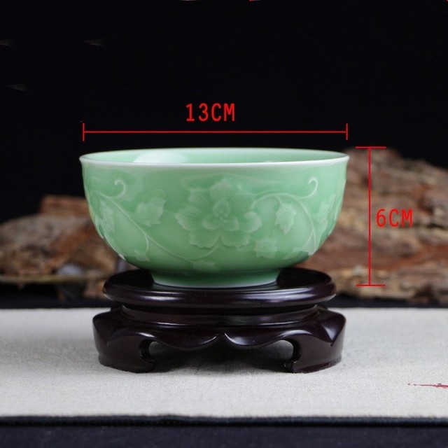Miseczka ceramiczna na herbatę Teaware Celadon miseczka na makaron zastawa stołowa - Wianko - 5