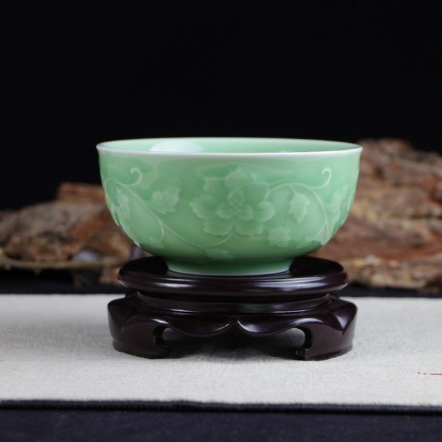 Miseczka ceramiczna na herbatę Teaware Celadon miseczka na makaron zastawa stołowa - Wianko - 3