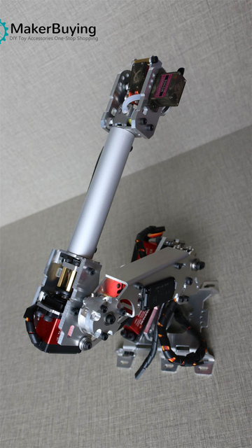 Zestaw modelarski: Mechaniczne ramię sześcioosiowego robota przemysłowego z aluminiowym metalem i kompatybilnością z Arduino - Wianko - 4