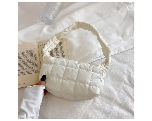 Markowa damska torba na ramię - nowa kolekcja 2021 z miękką tkaniną, projektant małego rozmiaru w kolorze białym - Wianko - 15