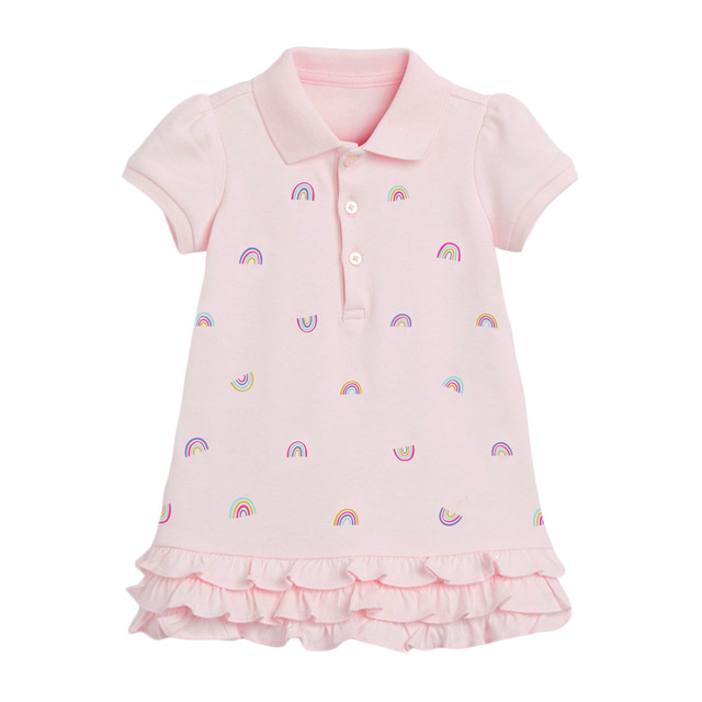 2021 Sukienka letnia Little Maven dla dziewczynek 2-7 lat, wzór kolorowe kropki i tęcza - Wianko - 19