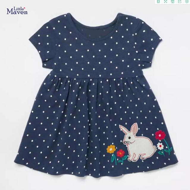 2021 Sukienka letnia Little Maven dla dziewczynek 2-7 lat, wzór kolorowe kropki i tęcza - Wianko - 14