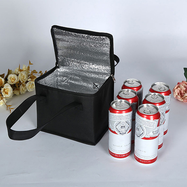 Przenośna termiczna torba izolacyjna na lunch, piknik, BBQ - izolacja termiczna, napoje, piwo, pojemnik, lunch, Bento, materiały piknikowe, folia aluminiowa - Wianko - 8