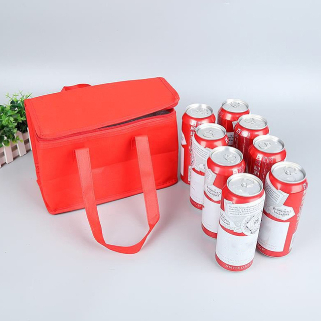 Przenośna termiczna torba izolacyjna na lunch, piknik, BBQ - izolacja termiczna, napoje, piwo, pojemnik, lunch, Bento, materiały piknikowe, folia aluminiowa - Wianko - 12