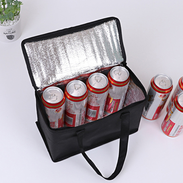 Przenośna termiczna torba izolacyjna na lunch, piknik, BBQ - izolacja termiczna, napoje, piwo, pojemnik, lunch, Bento, materiały piknikowe, folia aluminiowa - Wianko - 7