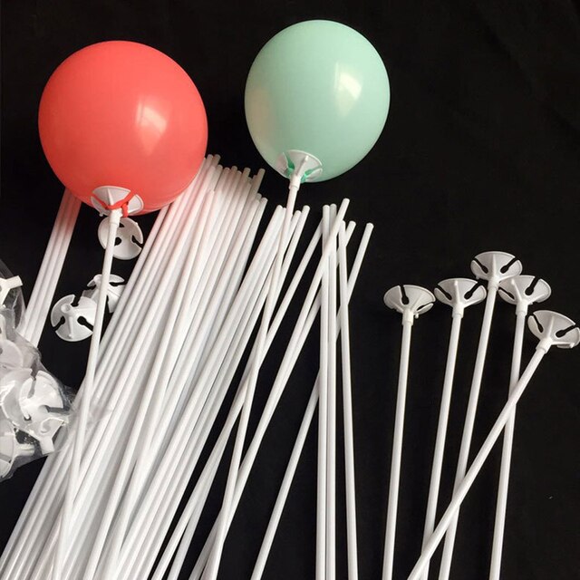 Połówka dekoracyjnych patyczków do balonów: 10 sztuk, 30 cm - Wianko - 5