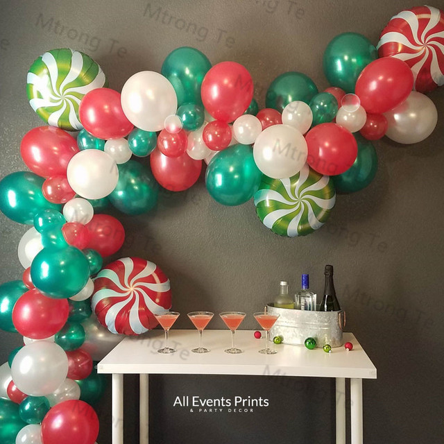 Zestaw wesołych świąt - dekoracje balonowe DIY, cukierki foliowe, balony noworoczne 2022 - Wianko - 2