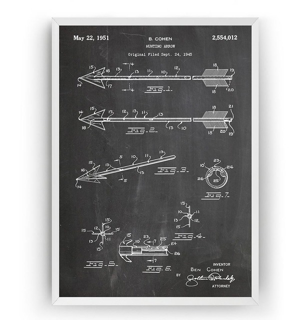 Plakat na płótnie Vintage Strzały na Polowania z 1951 Roku Patent Blueprint - Wianko - 7