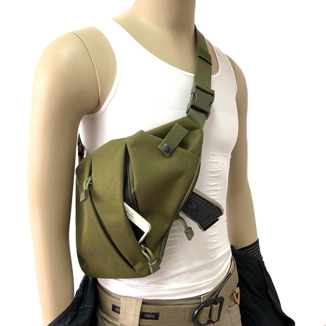 Pasywna torba na ramię do przechowywania broni i telefonu - czarna - Wianko - 30