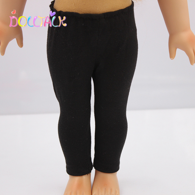 4 stylowe spodnie dla lalki Fit 43 cm Baby - ubranka z kwiatowym wzorem dla lalek 18 cali i 1/3 Bdj - Wianko - 8