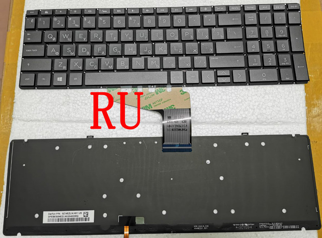 Nowa klawiatura laptopa RU do HP Spectre X360 15-CH z podświetleniem, rosyjska, zamienne klawiatury - Wianko - 1