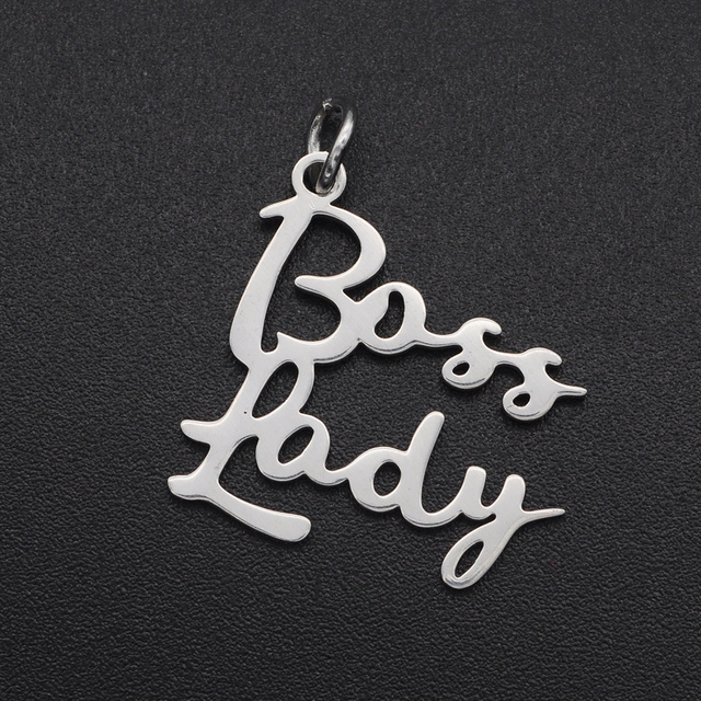 5szt. Boss Lady Charms ze stali nierdzewnej - celebrytki do tworzenia biżuterii DIY o małym rozmiarze - Wianko - 2
