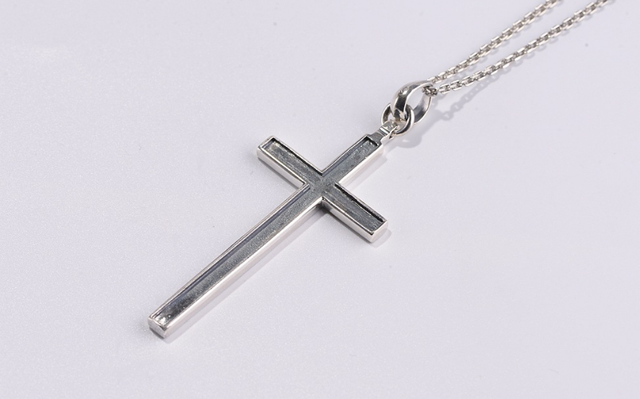 Wisiorek S925 srebro krzyż Chrystus Thai biżuteria - Wianko - 2