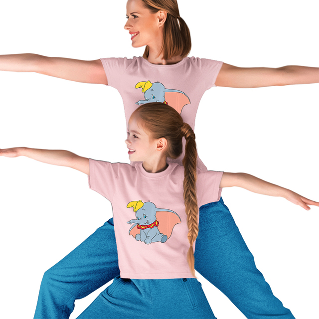 Disney rodzina pasujące ubrania Dumbo - Kawaii wzór, lato, t-shirty - wygodne i trendy - Wianko - 8