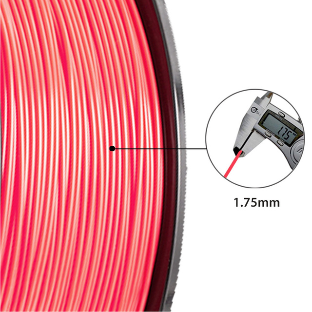 PETG 3D włókna do drukowania 1.75mm 1KG 2.2lb Translucence Refill czerwony +/- 0.02mm dokładność wymiarowa - Wianko - 4