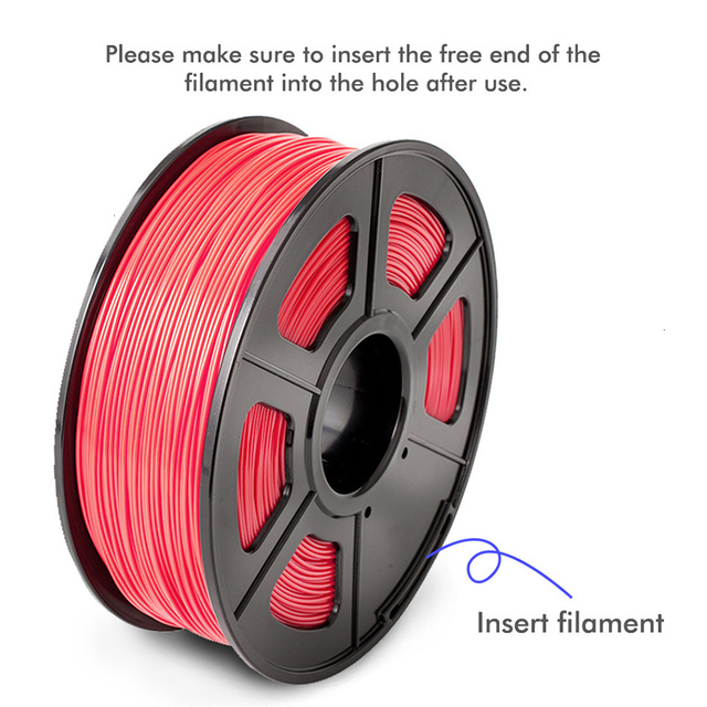 PETG 3D włókna do drukowania 1.75mm 1KG 2.2lb Translucence Refill czerwony +/- 0.02mm dokładność wymiarowa - Wianko - 3