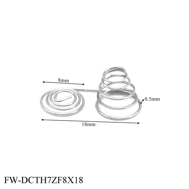 6 sztuk AAA sprężynowych baterii FineWe z ujemną i dodatnią cewką niklowo-stożkowej - Wianko - 8