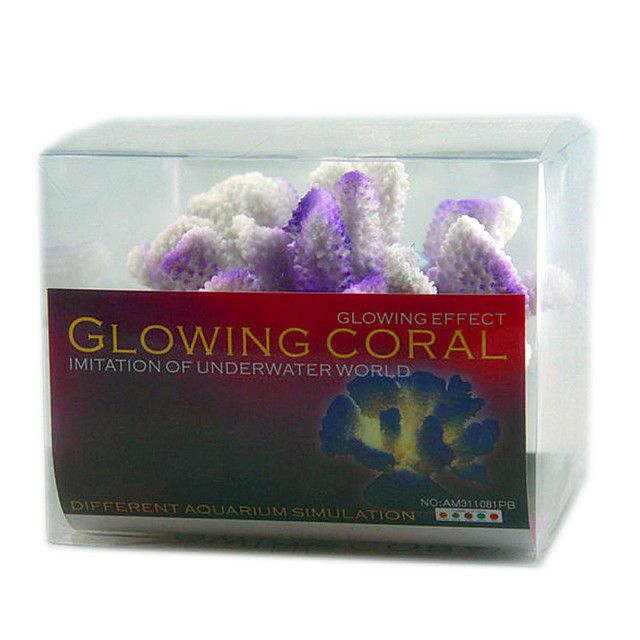 Dekoracja akwarium - sztuczny kwiat koral, świecący, tło 3D - Wianko - 4