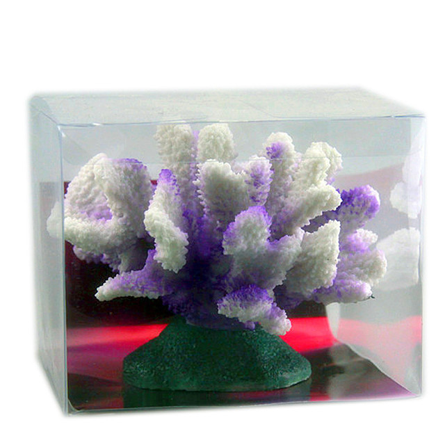 Dekoracja akwarium - sztuczny kwiat koral, świecący, tło 3D - Wianko - 5
