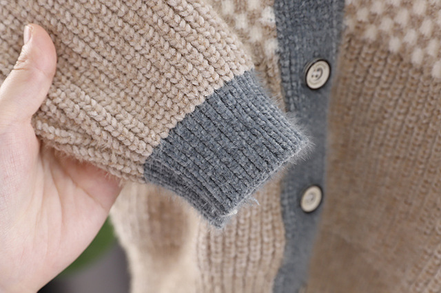 Dziergany sweter jesienno-zimowy dla chłopców. Modny płaszcz-kurtka dla malucha - Wianko - 7