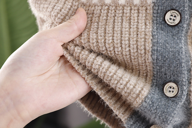 Dziergany sweter jesienno-zimowy dla chłopców. Modny płaszcz-kurtka dla malucha - Wianko - 8