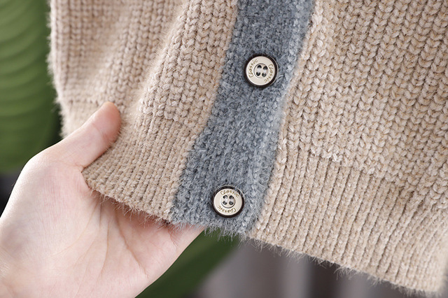 Dziergany sweter jesienno-zimowy dla chłopców. Modny płaszcz-kurtka dla malucha - Wianko - 6
