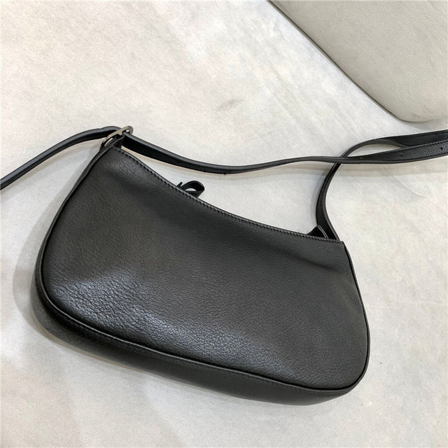Czarna torba na ramię z naturalnej skóry wołowej w stylu retro - Wianko - 3