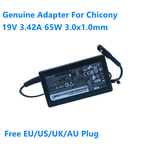 Zasilacz prądu przemiennego do laptopa Chicony A18-065N3A - 19V 3.42A 65W, 3.0x1.0mm - Wianko - 5