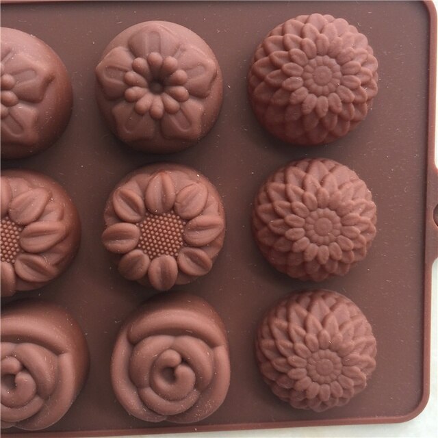 Silikonowe formy do pieczenia ciasta czekoladowego - Fandon, 15 otworów, dekoracje - Wianko - 4