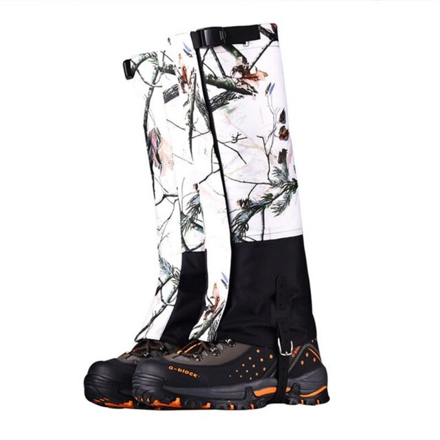 Narciarskie legginsy ochronne na nogi - Outdoor Hiking, alpinizm, śnieg, kamuflaż, oddychające, wodoodporne, wiązane - Wianko - 2