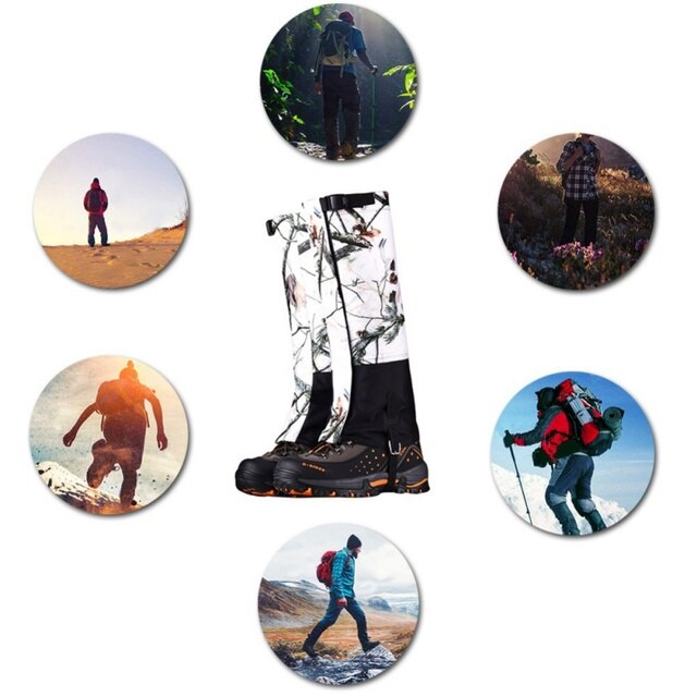 Narciarskie legginsy ochronne na nogi - Outdoor Hiking, alpinizm, śnieg, kamuflaż, oddychające, wodoodporne, wiązane - Wianko - 8