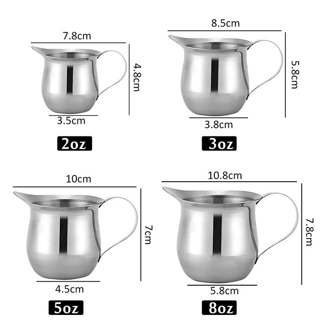 Dzbanek do spieniania mleka ze stali nierdzewnej Craft, pojemność 60 ml/90 ml/150 ml/240 ml, kawa Latte Art - Wianko - 7